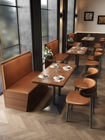 Ensemble de 4 chaises de restaurant MYUZ, chaises de salle à manger modernes pliables en bois avec dossier en rotin et assise rembourrée pour café bistrot