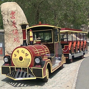 รถไฟเที่ยวชมสถานที่ทางไฟฟ้าสำหรับเด็กการต่อรองราคาถูกสวนสนุกถังแท้