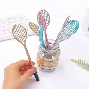 Bolígrafo de Gel para raqueta de bádminton, bonito estilo de raqueta de tenis, papelería creativa - Product Image 4