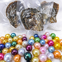 Vente en gros d'usine : Boîte mystère personnalisée d'huîtres nacrées, perles d'eau douce multicolores en vrac, emballées sous vide, pour la revente aux boutiques de cadeaux