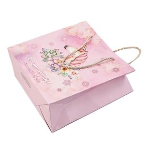 Custom Luxury Cardboard Paper Bags with Logo Printed Silk Screen Printed Colorful Eco-friendly Shopping Bags for Perfume - Product Image 5