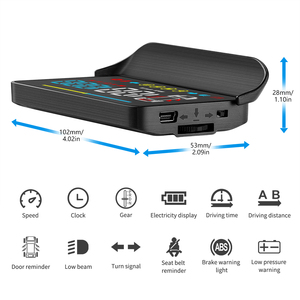 WiiYii HUD for Tesla Model 3 Car Windscreen Projector with Built-In <strong>Clock</strong> Function - Product Image 5