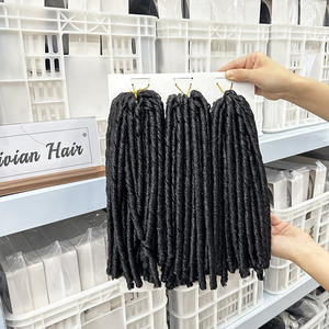 Vente en gros <span class=keywords><strong>de</strong></span> dreadlocks souples <span class=keywords><strong>de</strong></span> 14 pouces, 3x Soft Dread Locs Cabelo <span class=keywords><strong>Nina</strong></span> Softex Pacotao Cabelo <span class=keywords><strong>Nina</strong></span> Softex Dreads avec couleur noire, 45 mèches par paquet - Product Image 4