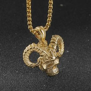 Collares con Colgantes de Calavera de Acero Inoxidable 316, Diseño Vintage para Hombre, Joyería de Motociclista, Estilo 'Biker Punishment' - Product Image 2