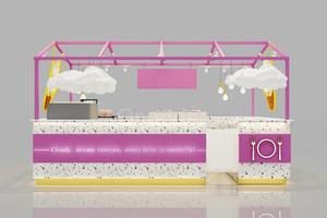 Diseño de Quiosco de Café de Lujo para Centros Comerciales, Exhibición Completa con Iluminación LED, Fabricada en Aluminio, Hierro, Metal y MDF - Product Image 4