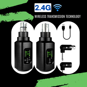 Cho Panvotech 2.4G Có Thể Sạc Lại Xlr Cắm Không Dây Transmitter Receiver Cho Cầm Tay Microphone Cho Ca Hát Guitar Hiệu Suất - Product Image 2