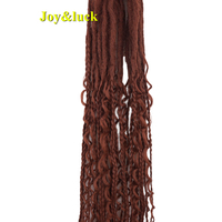 Estensioni per Dreadlock Sintetiche Boho da 24 Pollici con Box Braids, Fatte a Mano in Stile Hippie per Donne