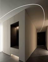 Cloison sèche LED profilé en aluminium pliable canal d'extrusion plâtre intégré forme incurvée flexible pour mur de plafond de gypse