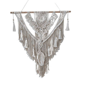 Grande <span class=keywords><strong>tapisserie</strong></span> tissée style nordique, décoration murale faite à la main pour TV, chevet ou canapé - Product Image 5