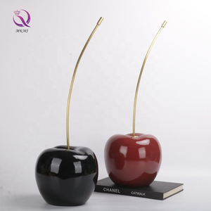 Ornements de cerise en résine minimaliste moderne décoration de bureau de salle à manger artisanat créatif de fruits de cerise pour la décoration intérieure moderne - Product Image 3