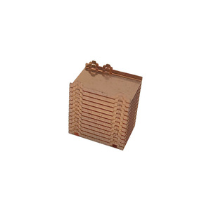 Stamped Finned Heat <b>Sink</b> 13x7x25mm Copper Customized For Electronics And <b>Small</b> Appliances - Product Image 2
