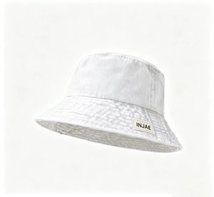 Sombrero de Lona INJAE Unisex, Color Sólido, Casual, Primavera/Verano, con Logotipo en la Borde, para Adultos - Product Image 2