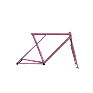 Vélo de route vintage Worldcycle HL20CRMO 26 pouces rose brillant en acier Cr-Mo, cadre et fourche à pignon fixe, avec logo couleur personnalisé - Product Image 1