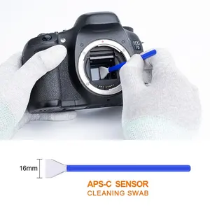 Kamera sensörü Lens temizleme kiti temizleyici ile APS-C tam çerçeve sensörü çubukla