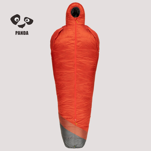 400T Nylon forrado pato impermeable poliéster momia sobre franela saco de dormir para clima frío senderismo Camping viajes al aire libre - Product Image 2