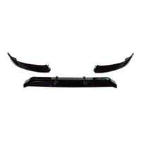 Noir brillant de style Brabus pour Mercedes Benz Classe C W205 2015-2018 3 pièces Spoiler de séparateur de lèvre avant
