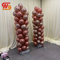 Support de ballons en plastique à installation facile, arche de ballons avec base et poteau pour décoration de mariage