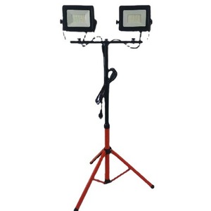 Lámpara de Trabajo LED Portátil Wade de 50W con Doble Cabezal, Soporte de Trípode Extensible Delgado para Obras de Construcción - Product Image 5