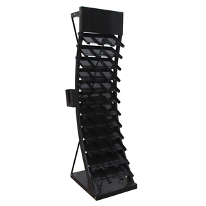 Kualitas tinggi logam dan kayu batu kuarsa rak berdiri MDF ubin tampilan untuk toko Showroom iklan dan promosi - Product Image 2