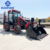 EACHAN Escavatore Terne 4x4 per Cantiere Edile, Terne Idraulica 4WD per Fattoria con Comando Idraulico a Leva