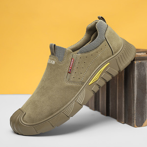 Chaussures basses décontractées pour hommes, dotées d'une semelle en caoutchouc, offrant une fonction antidérapante, idéales pour les environnements de travail. - Product Image 1