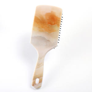 Vente en gros de brosses à cheveux professionnelles peigne à dents larges étanche brosse à cheveux en or et marbre brosse à cheveux en plastique - Product Image 3