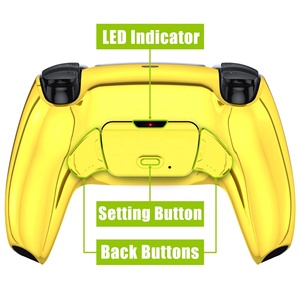 Carcasa Trasera Dorada Brillante Rise 2.0 con Botones Traseros Reasignables, Kit de Modificación para el Control de PS5 - Product Image 4