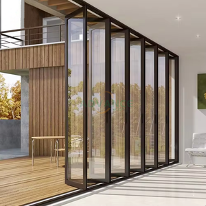 Puertas comerciales de vidrio templado con aislamiento térmico de estilo nórdico, puertas de Patio plegables de acordeón para balcón - Product Image 3