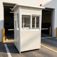 Poste de Garde de Sécurité Portable, Cabine de Surveillance Moderne Préfabriquée pour Parking et Entrée de Communauté