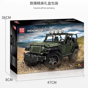 Khuôn Vua 13124 khối xây dựng Kid Đồ chơi giáo dục cho trẻ em RC xe lepining kỹ thuật từ xa Land rovers nhựa gạch DIY строительн блок