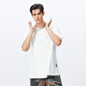 LEMARCO erkek yaz t-shirt ağır 260 gsm boy baskılı işlemeli düz Tee artı boyutu erkek özel t shirt