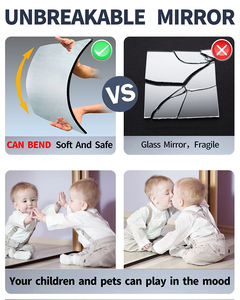 <span class=keywords><strong>Specchio</strong></span> Acrilico <span class=keywords><strong>Moderno</strong></span> a Doppia Faccia, Infrangibile e Autoadesivo per la Sicurezza dei Bambini in <span class=keywords><strong>Camera</strong></span> da Letto, Porta, Armadio - Product Image 5