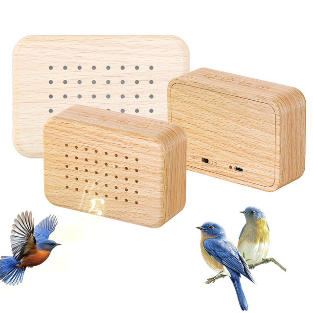 Bird Song Sound Machine with Motion Sensor, Portable White Noise Nature Box for Sleep & Travel (Timer, 9 Soothing Songs)