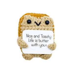 Juguetes de Peluche de Ganchillo Positivos y Motivacionales con Mensaje de Ánimo, León, Tortuga, Elefante, Regalo para Niños y Adultos, Hechos a Mano - Product Image 1