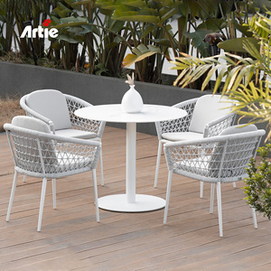 Artie <span class=keywords><strong>Modena</strong></span> mobili da esterno da terrazza in metallo Set da bistrot in corda intrecciata Set da <span class=keywords><strong>giardino</strong></span> mobili da esterno bistrot tavolo e sedie - Product Image 2