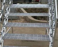 Outdoor-Gebäude-Metalltreppenstufen Geschweißte Verzinkte Stahl-Industrietreppe Umweltfreundlich Langlebig 2 Jahre Garantie