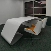 Mobilier de bureau moderne haut de gamme pour le bureau du patron Bobiao Bureau de direction en forme de L avec armoire latérale Bureau blanc