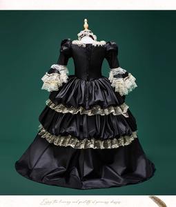 <span class=keywords><strong>Robe</strong></span> de soirée victorienne <span class=keywords><strong>Marie</strong></span>-<span class=keywords><strong>Antoinette</strong></span> pour fille QWZ254, <span class=keywords><strong>robe</strong></span> de bal médiévale avec appliques, costume de fête d'anniversaire, chapeau - Product Image 4