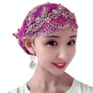 Nuevo pañuelo y bufanda para musulmanas árabes, gorro trenzado, pañuelo interior africano, encaje trenzado con lentejuelas - Product Image 6