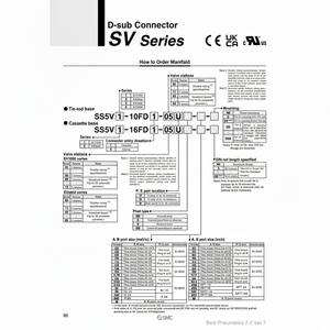 ชิ้นส่วนนิวเมติก SS5V1-10FD1-08DS-C6นิวเมติก SMC - Product Image 1