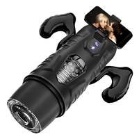 Schub Rotation Male Stroker Men Masturbation Machine Hände frei Handheld Automatic Masturbation Cup mit Handy halter