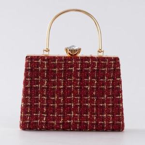 Bolso de mano DAQI Lady Fashion con diamantes de imitación para mujer, con cadena y cierre de pinza, para cena. - Product Image 1