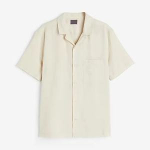 Camisas Casuales de Primavera para Hombre, de Lino o Algodón Puro, Transpirables, de Alta Calidad, con Diseño Personalizado, Cuello Camisero, Manga Larga - Product Image 1