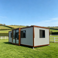 Maison conteneur portable extensible, maison modulaire préfabriquée en acier, étanche, pour bureau d'urgence, camping