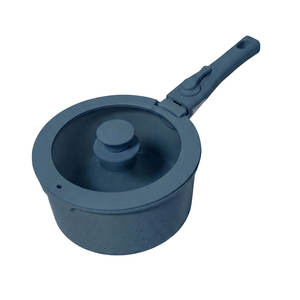 Ensemble de casseroles et poêles E-TOP en céramique antiadhésive avec <span class=keywords><strong>poignée</strong></span> <span class=keywords><strong>amovible</strong></span>, ensemble de cuisine empilable pour camping-car avec poignées amovibles - Product Image 5