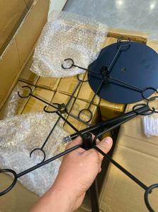 In Stock Ready to Shipping 12 Hooks Metal Black Detachable Cup Display Rack <b>Tree</b> Holder for Goblet champagne Red Wine Glasses - Product Image 3