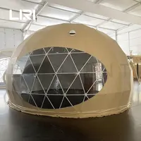 8m Star Oval Igloo House Glamping Geodesic Dome tente pour station avec salle de bains