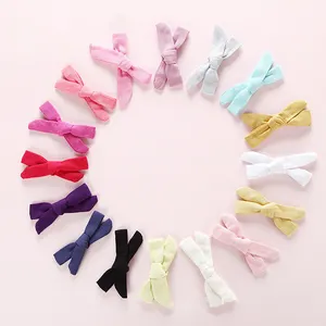 Tissu Noué Papillon Pinces À Cheveux Accessoires Mignon Offre Spéciale Couleur Personnalisée Fille arc