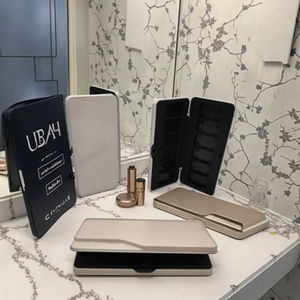 Boîte en métal recyclable en fer blanc carrée pour aquarelle, taille personnalisable, emballage cosmétique pour fard à paupières, poudre libre, parfum, personnalisable - Product Image 1