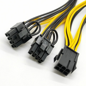 สายแยกกำลังไฟฟ้าด่วน PCI E Mo-<span class=keywords><strong>LEX</strong></span> 8ขาไปยัง dual PCIe 8pin 6 + 2PIN PCI - Product Image 4